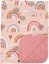 Top Tots Deluxe Minky Baby Blanket - Hearts and Rainbows, 40 x 29 Inch Pink...