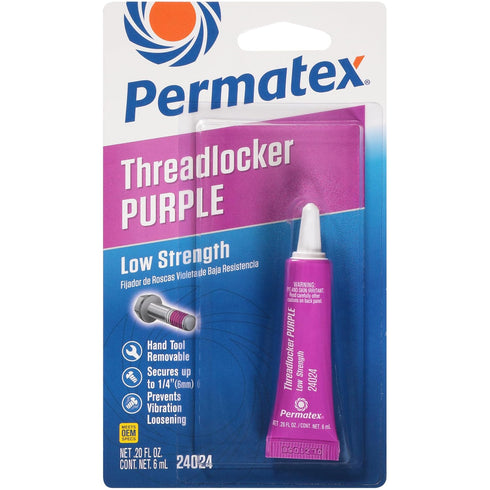 Permatex 24024 Low Strength Threadlocker Purple, 6 ml Tube...