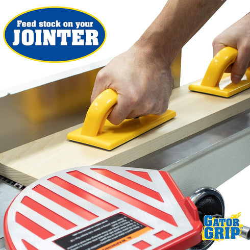 Gator Grip Safety Push Block 2 Pack with Blue Rubber Podular Pattern for Superior Gripping Power Ideal for Use On Router Tables, Jointers, Shapers...