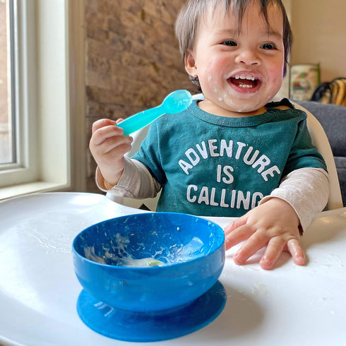 ChooMee Silicone Suction Bowls | Extra Strong Suction with Firm Bowl | Ideal for Infant and Toddler Baby Led Feeding | Medium + Small 2 CT...