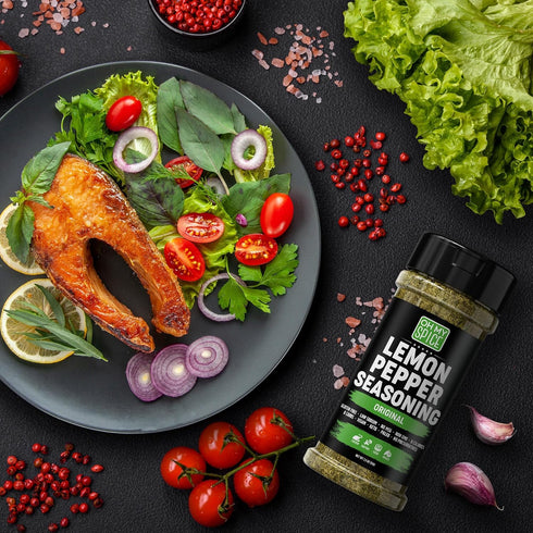 Chicken Seasoning Lemon Pepper Seasoning - Gluten Free & Low Sodium Lemon and Pepper Seasonings for Turkey, Seafood & Vegetable. Poultry Seasoning...