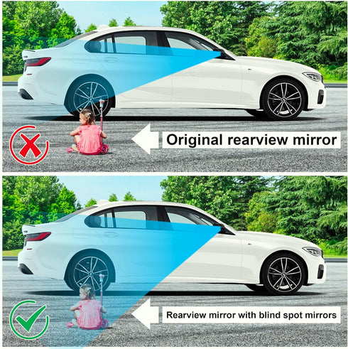 8 Pcs Blind Spot Mirrors for Car, 1.97’’ Round HD Convex Mirror, 360° Wide Angle Side View Mirror with ABS Housing for a wide range of models (bla...