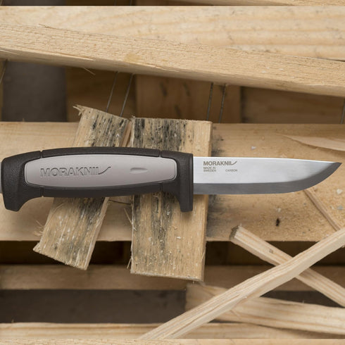 Morakniv Craftline Robust Fixed-Blade Knife with Carbon Steel Blade and Combi-Sheath, 3.6 Inch...