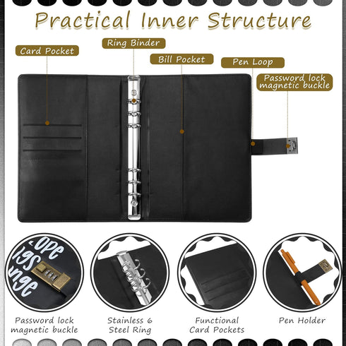 100 Envelopes Money Saving Challenge Binder Kit with Mini Calculator, A5 Budget Binder Book Organizer with Cash Envelopes for 100 Day to Save $5,0...