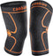 CAMBIVO 2 Pack Knee Brace, Knee Compression Sleeve for Men and Women, Knee Support for Running, Workout, Gym, Hiking, Sports (Orange,Large)...