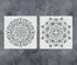 GSS Designs Pack of 2 Mandala Stencils Set (12x12 Inch) Painting for Wood Wall Furniture Floor Tiles Glass Fabric - Reusable Airbrush Template (SL...