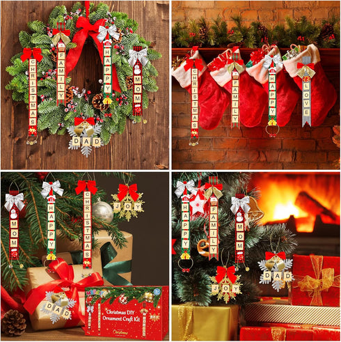 284 Pieces Christmas Ornaments DIY Christmas Tree Ornaments Christmas Arts and Crafts for Kids Adult Xmas Decorations Supplies...