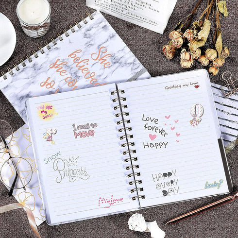 Frasukis Ruled Notebook/Journal - Spiral Notebook with Premium Thick Paper, 8.5" X 6.4", College Ruled Spiral Notebook, Waterproof Hardcover, Perf...