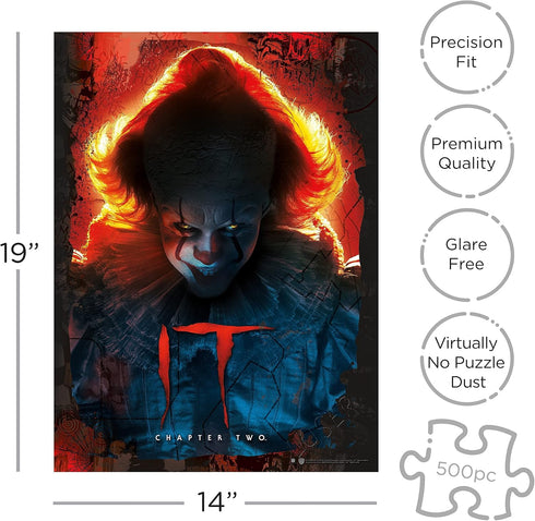 AQUARIUS IT Chapter 2 Puzzle (500 Piece Jigsaw Puzzle) - Glare Free - Precision Fit - Officially Licensed IT Merchandise & Collectibles - 14 x 19 ...