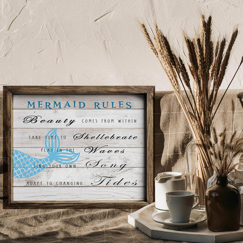 Posterizer 1 pcs-Beauty comes from within-girly beach vibes-Coastal & Nautical Art-Motivational & Inspirational Art-Gift for Nature, Surfers and B...