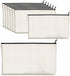 8 Pack Canvas Pencil Pouch, DIY Craft Zipper Bags Blank Makeup Bags Multifunctional Pouches Pencil Case for Cosmetic Toiletry Stationary (Beige, 8...