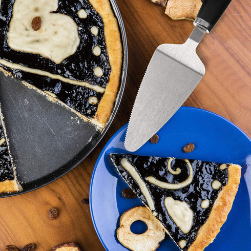 2 Pieces Stainless Steel Pie Server Set Cake Cutter Serrated Spatula Pizza Tart Dessert Slicer for Cutting and Serving Desserts Brownies Lasagna...