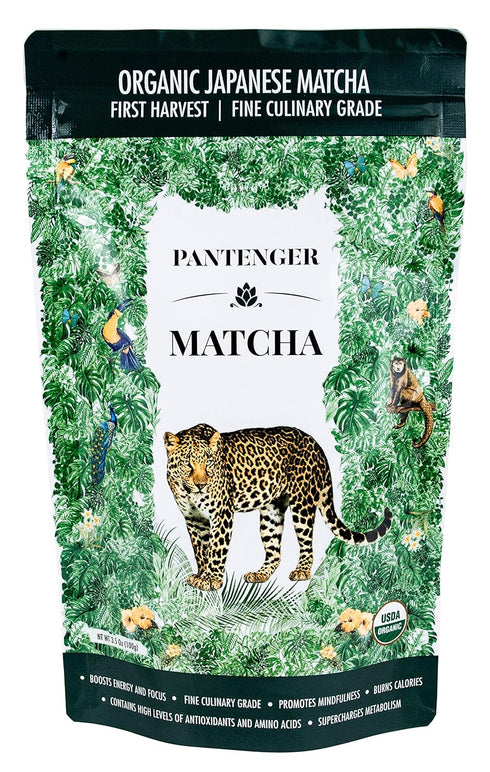 Organic Matcha Green Tea Powder | 3.5 OZ - 80 Servings | Latte & Smoothie Grade | Japanese - First Harvest - Stone Milled | By Pantenger...