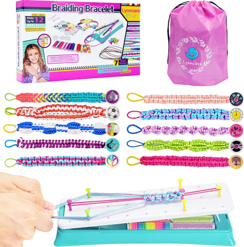 Friendship Bracelet Making Kit for Girls, DIY Braided Rope Kids Jewelry Making Kit Craft Toys for 6 7 8 9 10 11 12 Years Girls, Travel Activity Se...