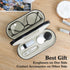 2 in 1 Contact Lens Case and Glasses Case,Double Sided Dual Use Design with Mirror, Tweezer and Contact Lens Solution Bottle,Portable Soak Storage...