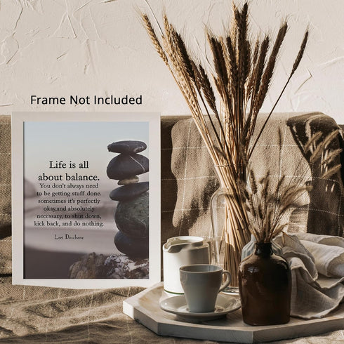 Posterizer 1 pcs-Life is All About Balance-positive daily reminder-Motivational & Inspirational Art-Decor for Home & Office- UNFRAMED Wall Art...