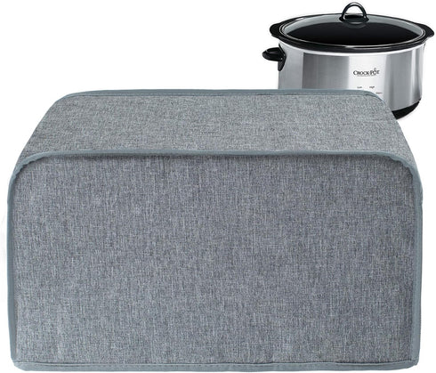 BAGSPRITE Slow Cooker Cover For Crock Pot and Hamilton Beach 6-8 qt Slow Cooker, Oval Crokpot Cover Dust Cover, Appliance covers Grey...