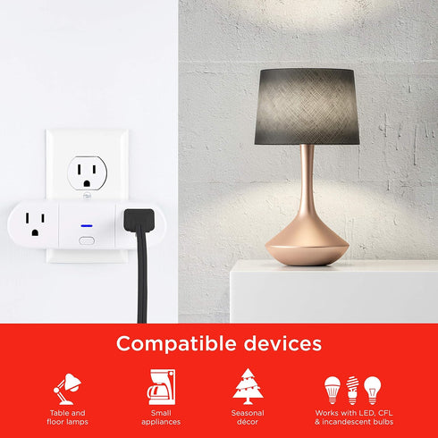 UltraPro Smart Plug WiFi Outlet, Smart Home, Smart Switch, Dual Smart Outlet, Works with Alexa, Echo & Google Home, No Hub Required, App Controlle...