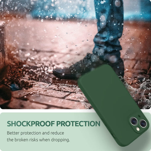 SURPHY Compatible with iPhone 13 Mini Case with Screen Protector, (Camera Protection + Soft Microfiber Lining) Liquid Silicone Phone Case 5.4 inch...