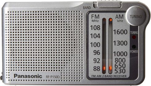 Panasonic RFP-150D Battery Operated AM/FM Portable Pocket Size Radio (Silver/mat)...
