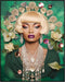 Posterizer 1 pcs-African bejeweled emerald green queen collage-Abstract & Modern Art-Inspirational Women's Art-Gift for Women, Fashionistas, Desig...