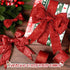 Yinder 4 Roll 40 Yards Red Valentines Ribbon Wired Glitter Metallic Wired Ribbon Thick Ribbon Tree Ribbon Gift Wrapping Ribbon for DIY Crafts Xmas...