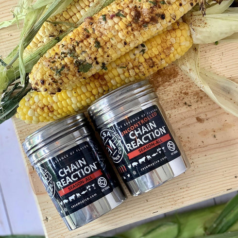 Casa M Spice Co® Chain Reaction® Season-All• Low Sodium • No MSG • Gluten Free • Keto Friendly BBQ Spices and Seasonings (Original, Stainless Shak...