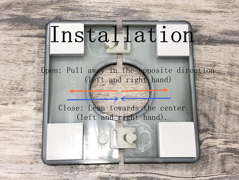 2 Pcs Wall Split Flange, ABS Square Self-Adhesive Escutcheon Plate Buckles Design for 1.3"/33mm Diameter Pipe...
