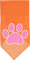 Mirage Pet Products Pink Swiss Dot Paw Screen Print Bandana for Pets, Large, Orange...