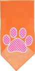 Mirage Pet Products Pink Swiss Dot Paw Screen Print Bandana for Pets, Large, Orange...
