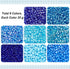 PH PandaHall 8000pcs 2mm Blue Seed Beads, Craft Glass Beads Pony Waist Bead 12/0 Mini Spacer Bead for Friendship Bracelet Making Summer Ocean Sea ...