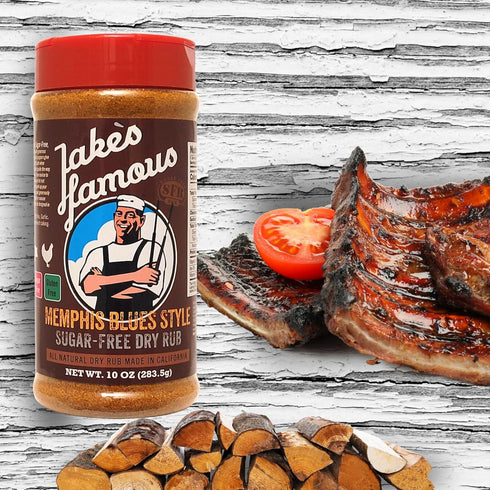 Jake’s Famous Memphis Rub, Gluten Free, Sugar Free, Steak Seasoning, Chicken Seasoning, BBQ Rub, Dry Rub for Barbecue Ribs, BBQ Brisket, 10 Oz...