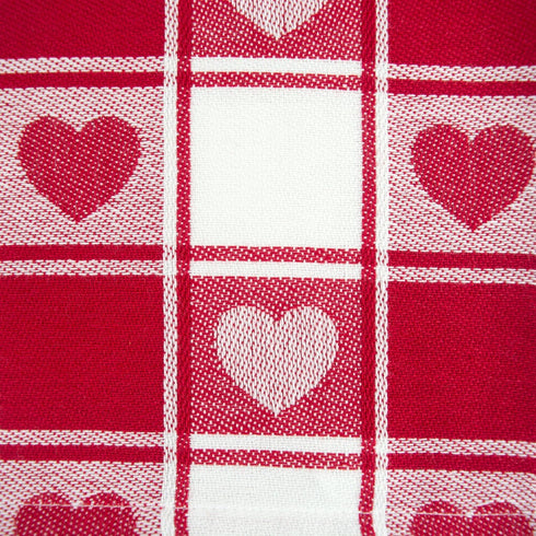 DII Valentine's Day Tablecloth Check Collection, Tablecloth, 52x52, Checkered Hearts...