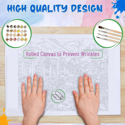 Ledgebay Paint by Numbers Kit for Adults: Beginner to Advanced Number Painting Kit - Fun DIY Arts & Crafts | Color by Numbers for Adults - Kits In...