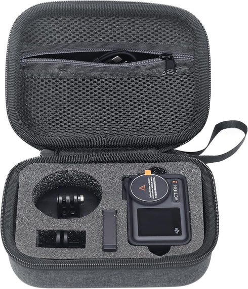 Hard Shell bag for DJI Osmo Action 4 includes Screen Protectors Helmet Adhesive Mount...