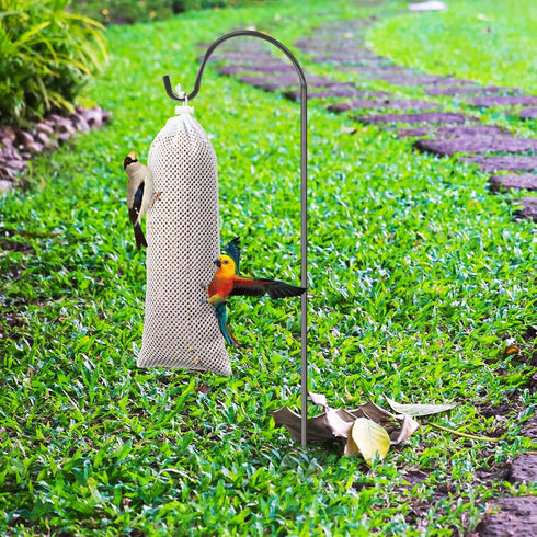 Weewooday Finch Sock Feeder Thistle Socks Bird Feeder Instant Seed Sack Feeder 4.7 x 11 Inch(White, 6 Pieces)...