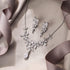 EVER FAITH Wedding Party Jewelry Set for Women, Gorgeous Teardrop White Cubic Zirconia Necklace Earrings Set, Bridemaids Jewelry Set for Bridal...