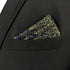 S&W SHLAX&WING Tie Sets for Men Silk Grooms Neckties Gold Floral Blue Matching Pocket Square Only...