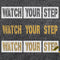 Watch Your Step Stencil, Large Watch Your Step Sign Reusable Letter Stencil Paint Stencil Safety Stencils Warning Sign Stencil for Walls Floors St...