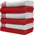 Premium Kitchen Towels (16”x 28”, 6 Pack) – Large Cotton Kitchen Hand Towels – Weft Insert Design – 380 GSM Highly Absorbent Tea Towels Set with H...