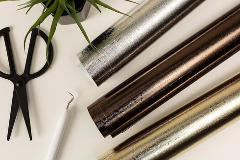 Cricut Permanent Vinyl - Textured Metallic, Platinum - 4ft Roll (12'x48')...