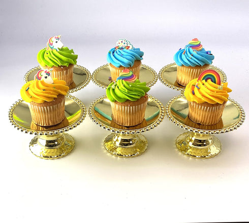 JC HUMMINGBIRD 12pc Cupcake Serving Plate Stand Display (Gold)...