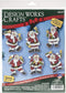 Design Works Crafts Santa with Bells, 14 Ornament Set of 6 Counted Cross Stitch Kit, Mixed...
