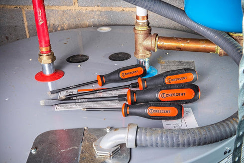 Crescent 4PC Diamond Tip Dual Material Screwdriver Set with Phillips and Slotted Screwdrivers - CDTSET4PC...