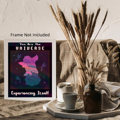 Posterizer 1 pcs-You are the universe-colorful aesthetic retro art-Abstract & Modern Art-Motivational & Inspirational Art-Living Room Bedroom Deco...