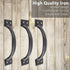 6 Pcs 4" Metal Gate Pull Handles, Bow Gate Handle Screen Door Pull, Vintage Barn Door Handles (Black)...