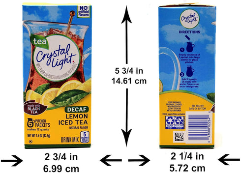 Crystal Light Lemon Decaf Iced Tea Natural Flavor Drink Mix, 12-Quart Canister (Pack of 4)...