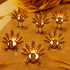 FORUP 6 Pack Metal Turkey Tea Light Candle Holders, Thanksgiving Candle Holder, Thanksgiving Home Table Decoration...