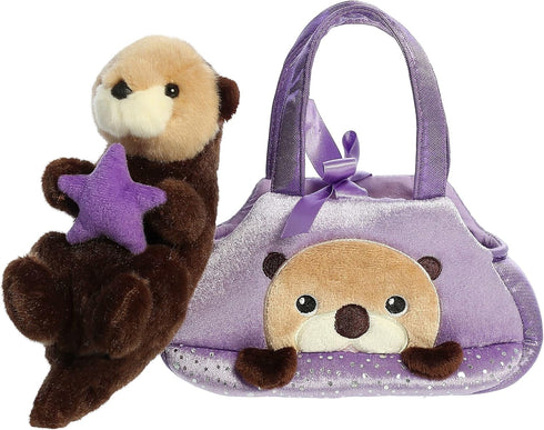 Aurora® Fashionable Fancy Pals™ Peek-A-Boo Otter™ Stuffed Animal - On-The-go Companions - Stylish Accessories - Brown 7 Inches...