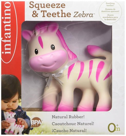 Infantino Teether Toy, Squeeze and TeeThe Zebra...